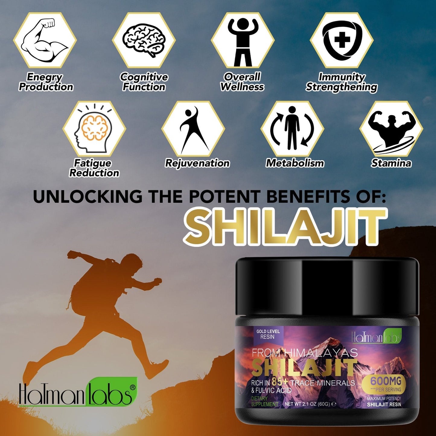 Gold level Shilajit Resin - Red- 600MG per serving