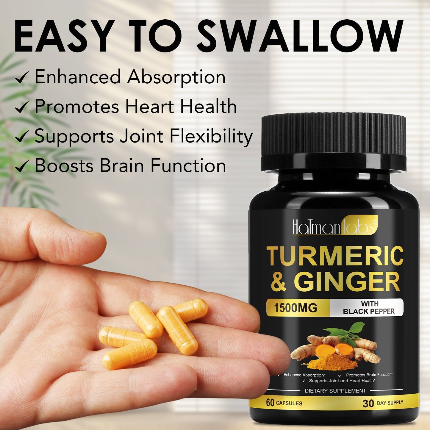 Hatman Labs Turmeric and Ginger Capsules
