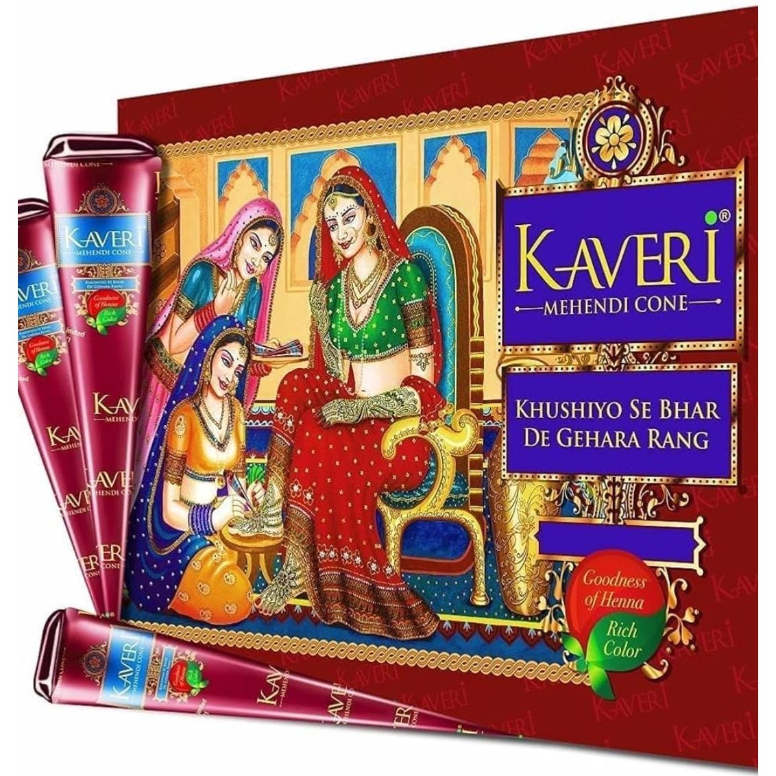 Kaveri Henna Cones - Dark Red