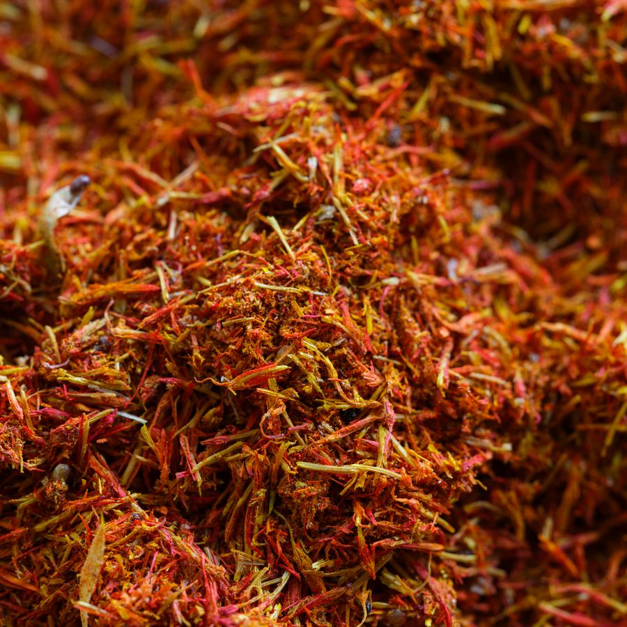 Saffron threads close up