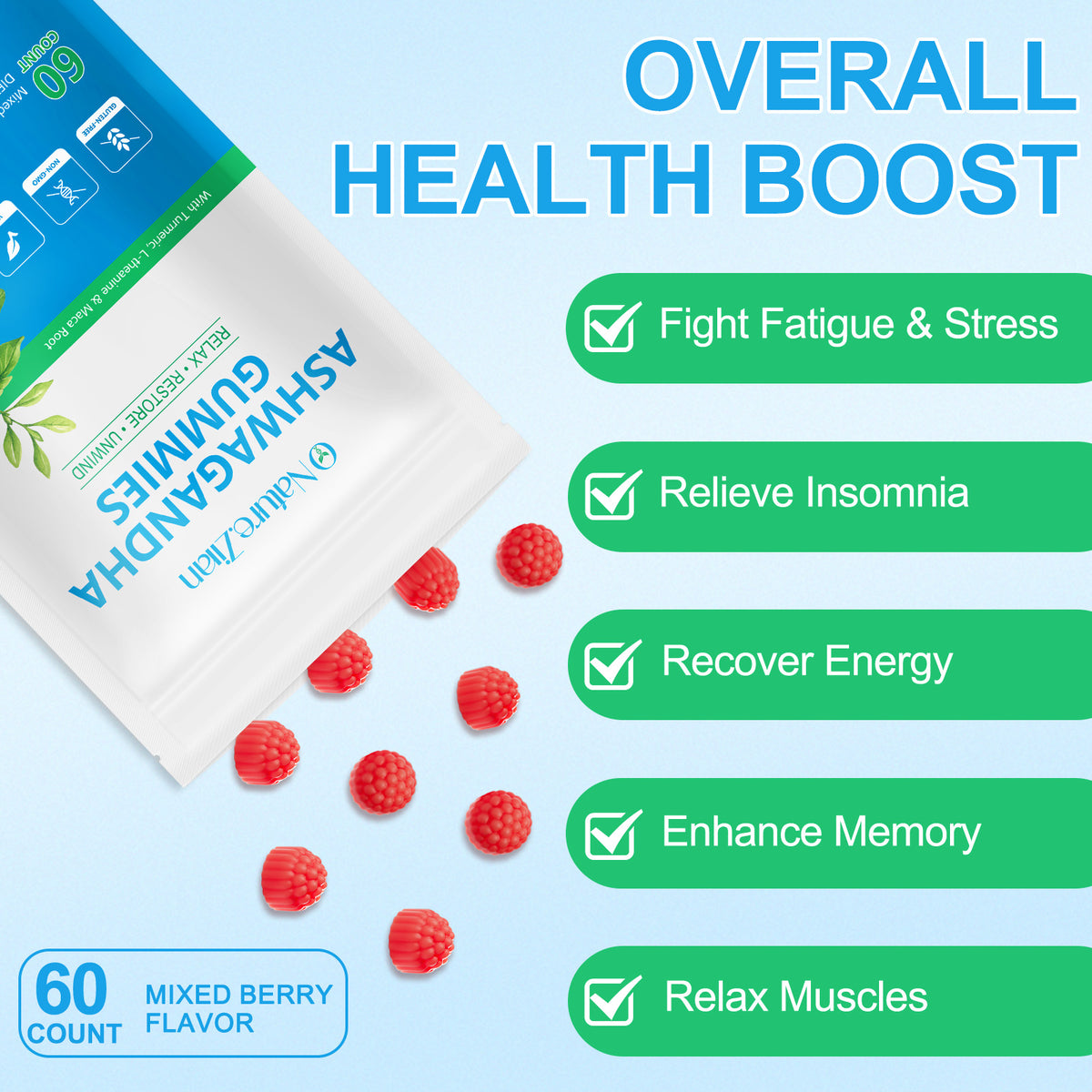 Ashwagandha Gummies 60 counts