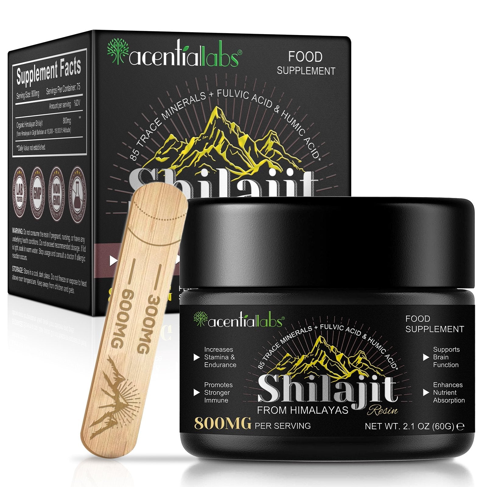 Acentialabs Shilajit resin - 800MG