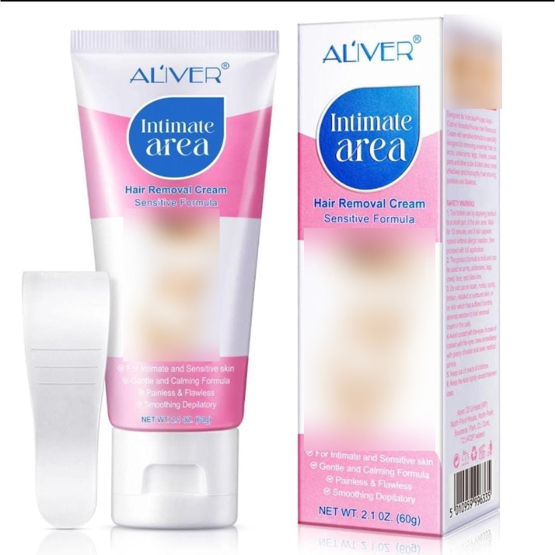 ALIVER Hair Removal Cream Sensitive Formula - 60g tube and carton