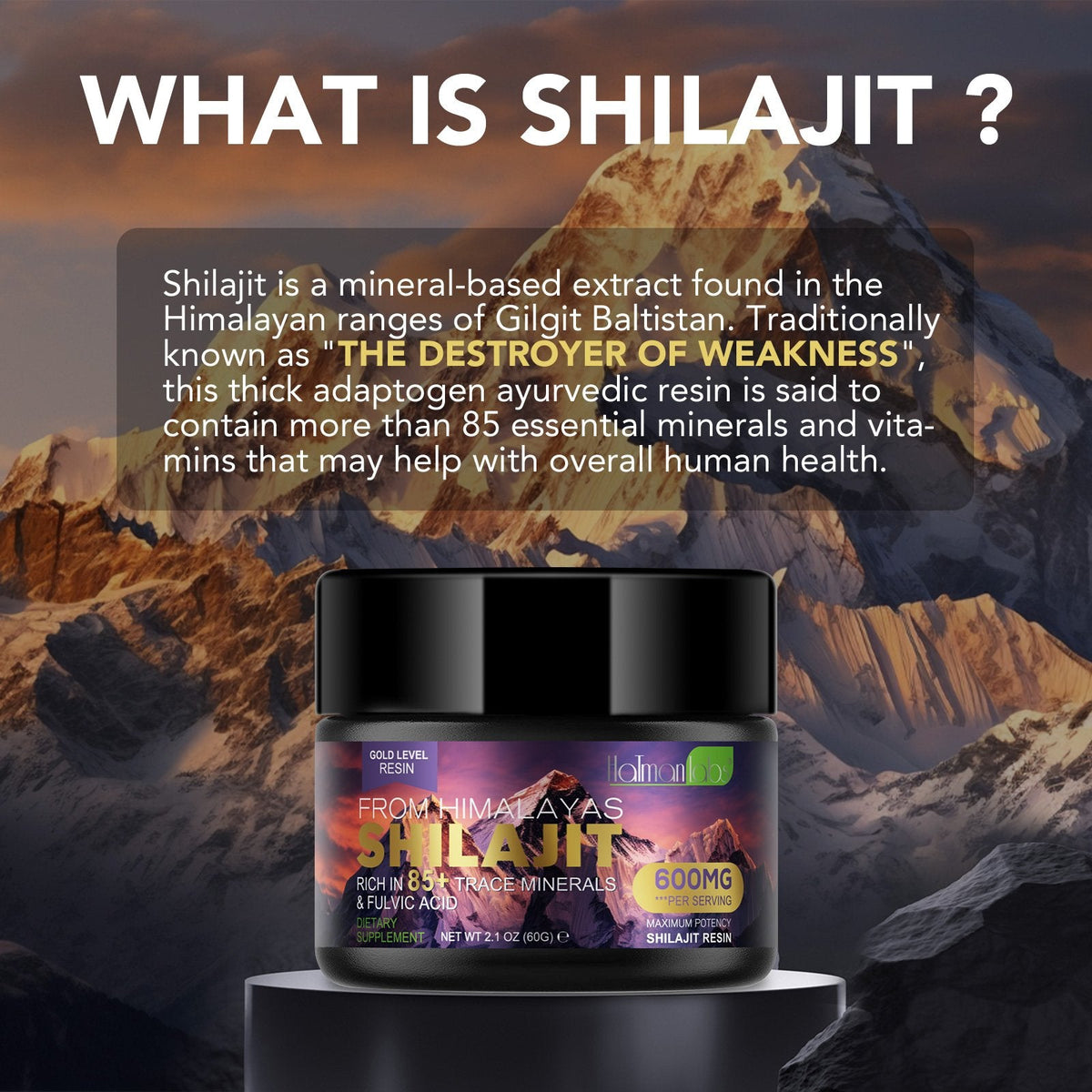 Gold level Shilajit Resin - Red- 600MG per serving