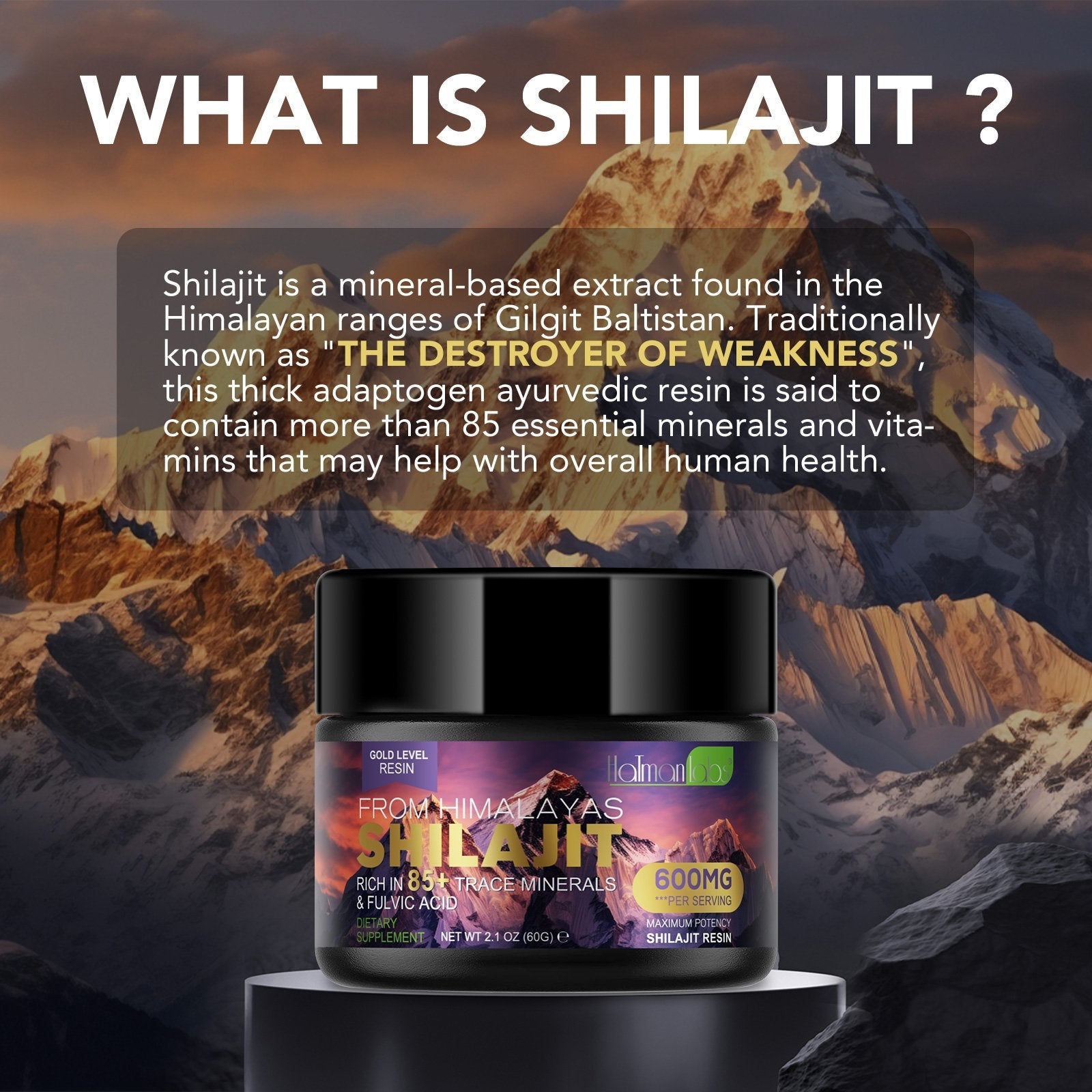 Gold level Shilajit Resin - Red- 600MG per serving