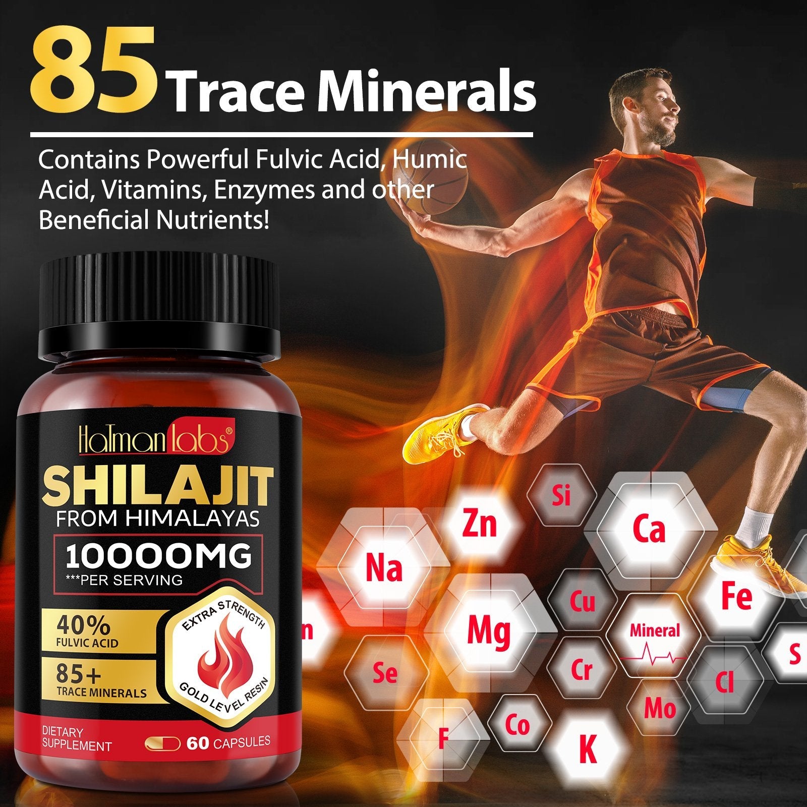 Hatman Labs Shilajit Capsules 10000MG