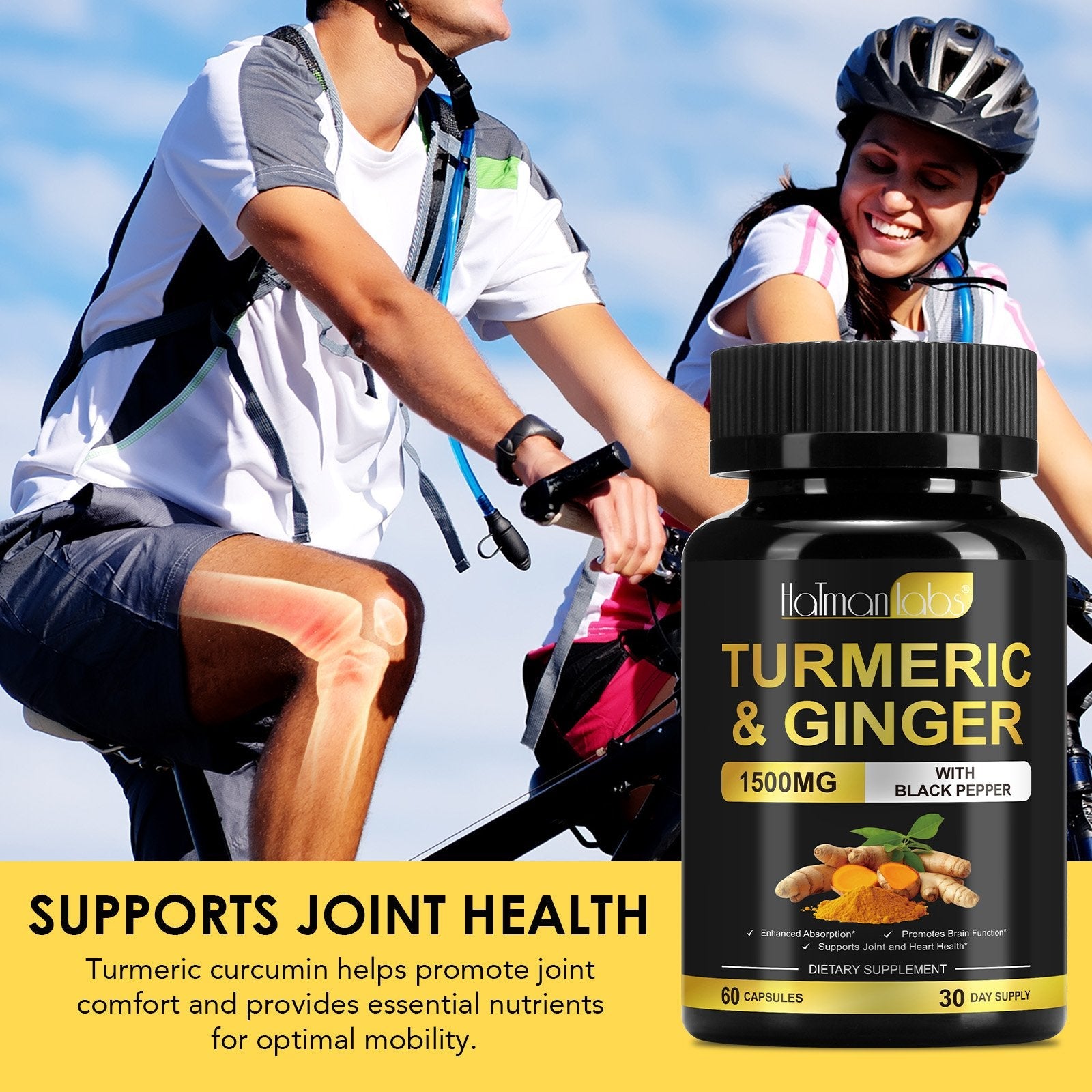 Hatman Labs Turmeric and Ginger Capsules
