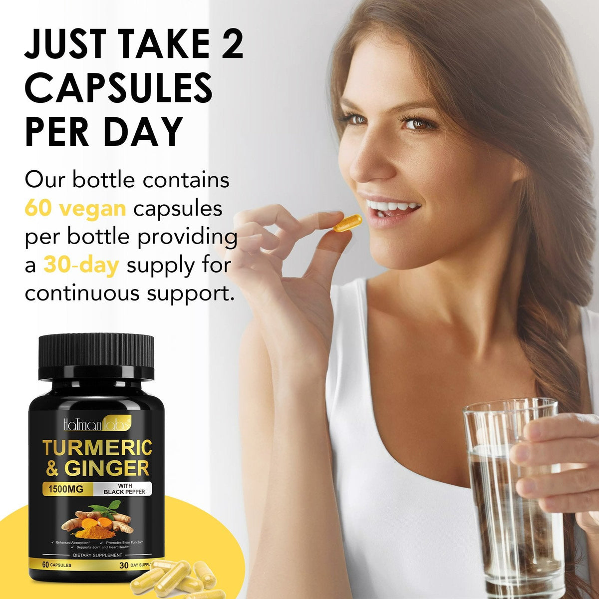 Hatman Labs Turmeric and Ginger Capsules