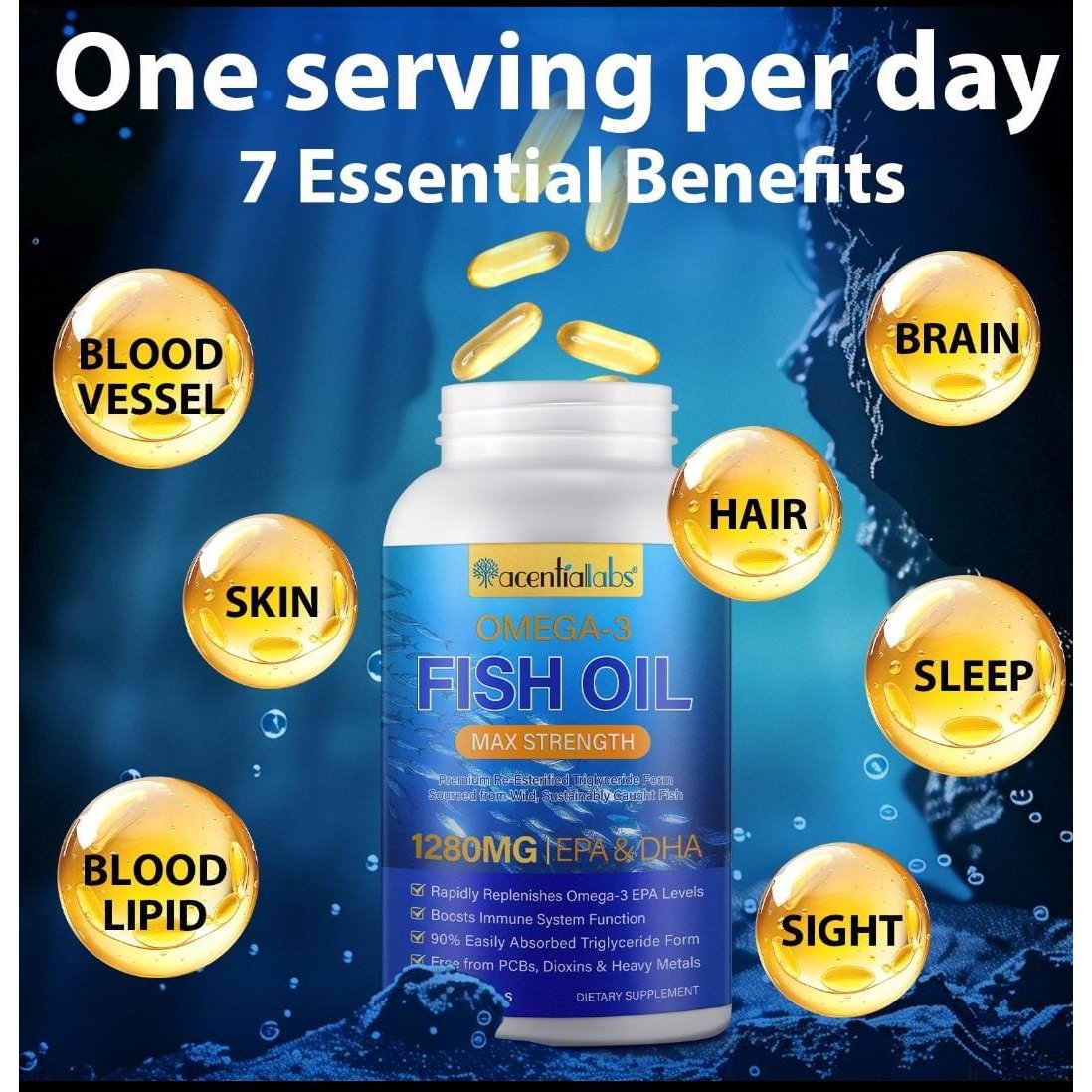 Omega -3 Fish Oil 120 Softgels