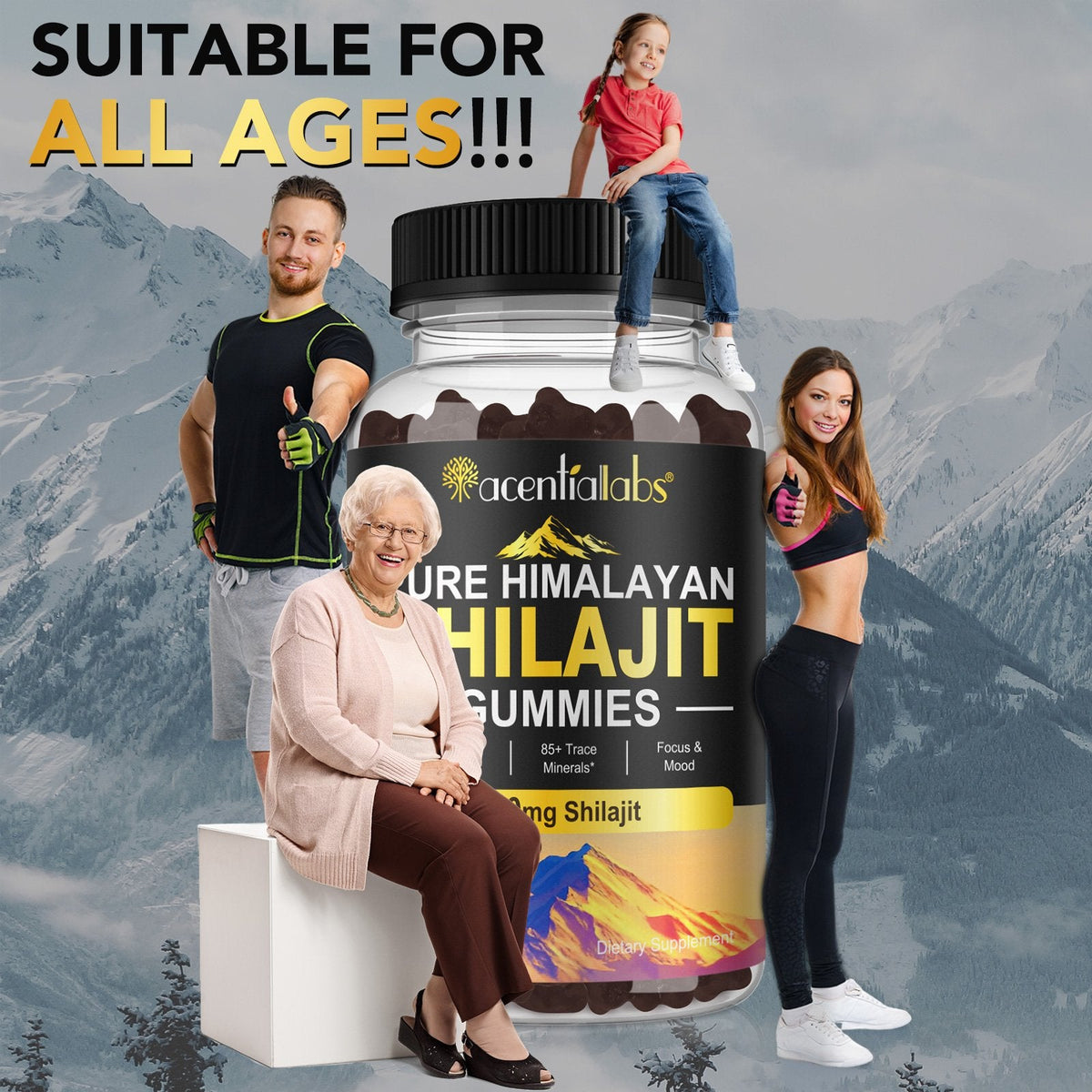 Pure Shilajit Gummies for Men/Women - 60x400MG per serving