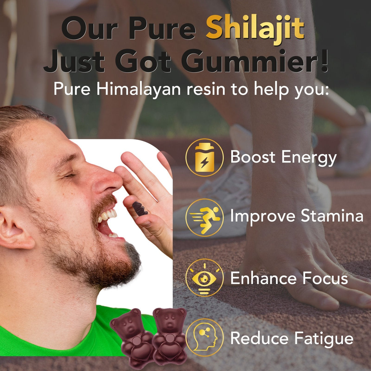 Pure Shilajit Gummies for Men/Women - 60x400MG per serving