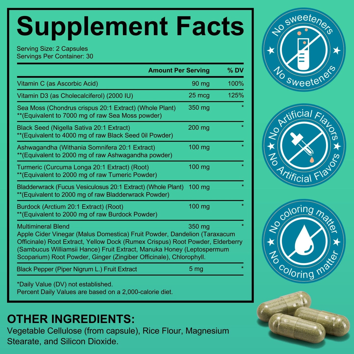 Sea Moss Black Seed Oil Capsules